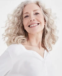 Style & Co Women's Cotton 3/4-Sleeve Henley Tee, Created for Macy's