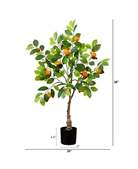 Nearly Natural 3ft. Artificial Tangerine Tree