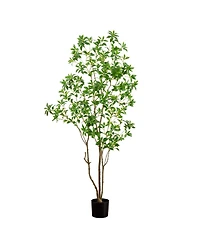 Nearly Natural 7ft. Artificial Minimalist Japanese Pieris Tree with Real Touch Leaves