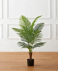 Glitzhome 3.5ft. Faux Areca Palm Tree in Pot