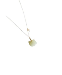 seree Choupette — Cat green jade pendant necklace