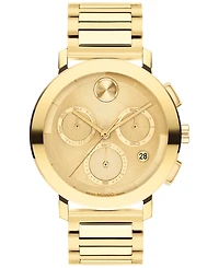Movado Men's Swiss Chronograph Bold Evolution 2.0 Gold Ion Plated Steel Bracelet Watch 42mm