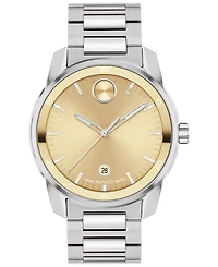 Movado Men's Swiss Bold Verso Stainless Steel Bracelet Watch 42mm