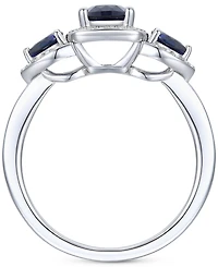 Amethyst (1-1/20 ct. t.w.) & Lab-Grown White Sapphire (1/6 Three Stone Halo Ring 14k Gold-Plated Sterling Silver (Also Additional Gems