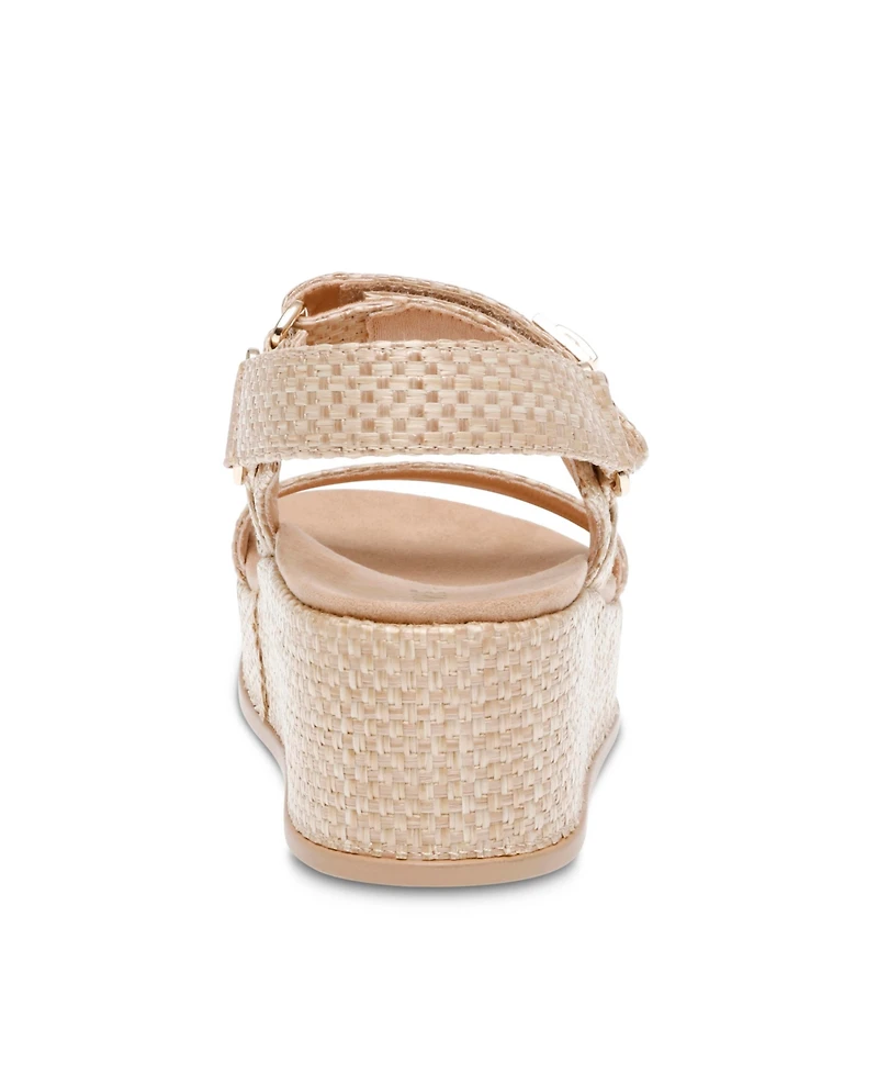 Anne Klein Women's Verse Double Strap Platform Wedge Sandals