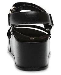 Anne Klein Women's Verse Double Strap Platform Wedge Sandals