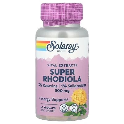 Solaray Vital Extracts Super Rhodiola 500 mg - 60 VegCaps