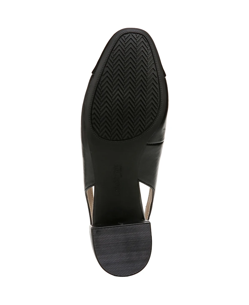 LifeStride Women's Becoming Round Cap Toe Block Heel Slingback Pumps