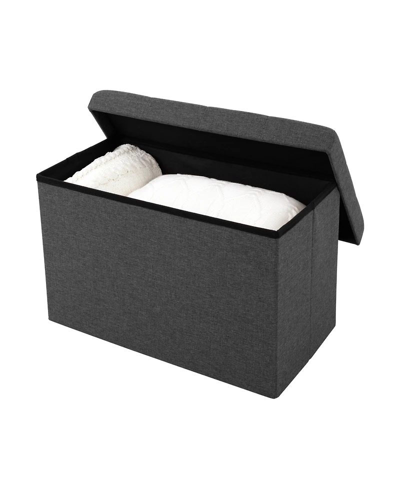 Seville Classics Foldable Storage Bench Ottoman