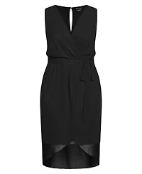City Chic Plus Tie V-neck Dress