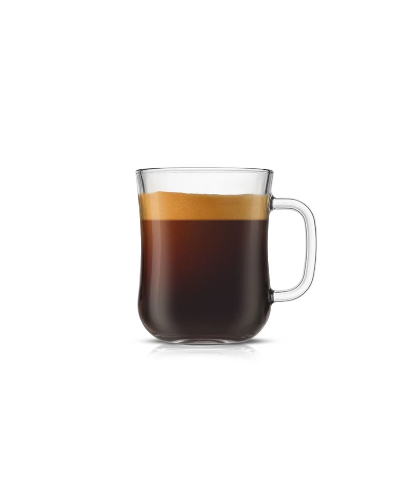 JoyJolt Diner Single Wall Coffee Glass 15.5 oz, Set of 6