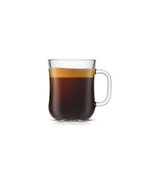 JoyJolt Diner Single Wall Coffee Glass 15.5 oz, Set of 6