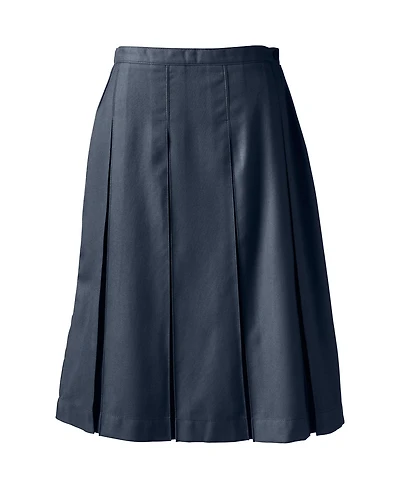Lands' End Women's Box Pleat Skirt Below the Knee