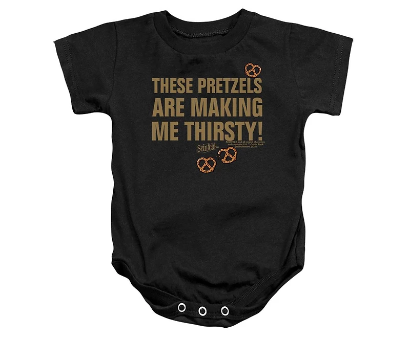 Seinfeld Baby Girls Baby-Girls Pretzels Thirsty Snapsuit