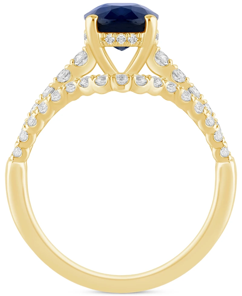 Sapphire (2-1/4 ct. t.w.) & Diamond (1/4 Bridal Set 14k Gold