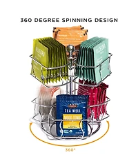 Sorbus Tea Bag 2 Tier Lazy Susan Organizer