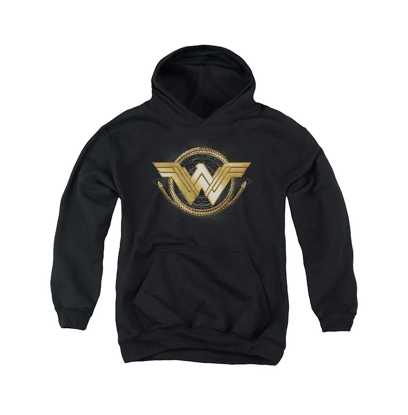 Wonder Woman Movie Youth Lasso Logo Pull Over Hoodie / Hooded Sweatshirt