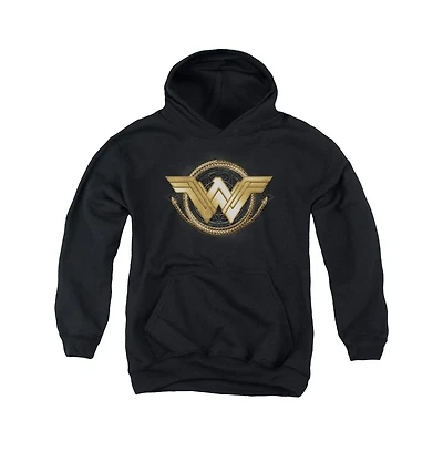 Wonder Woman Movie Youth Lasso Logo Pull Over Hoodie / Hooded Sweatshirt