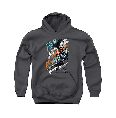 Wonder Woman Movie Youth Fight For Peace Pull Over Hoodie / Hooded Sweatshirt
