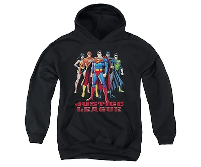 Justice League of America Youth Pull Over Hoodie / Hooded Sweatshirt