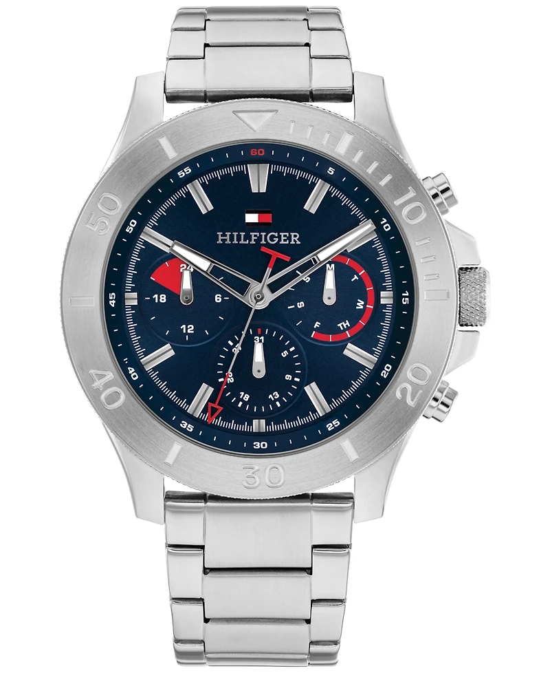 Tommy Hilfiger Men's Quartz Silver Stainless Steel Watch 46mm