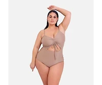 Rebdolls Plus Size Amara Drawstring Cut Out Swimsuit