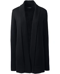 Lands' End Plus Cotton Modal Shawl Collar Cardigan Sweater