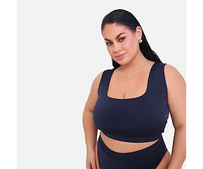 Rebdolls Essential Square Neck Swim Top - Navy