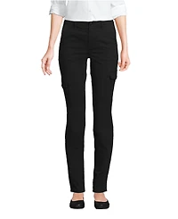 Lands' End Women's Mid Rise Slim Cargo Chino Pants