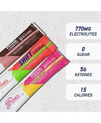 Shift (3 Flavor Pack) Exogenous D Bhb + Keto Electrolyte Powder, 30 Drink Mix Packets for Rapid Ketosis