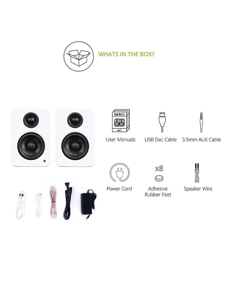 Kanto YU2 Powered Desktop Speakers - Pair