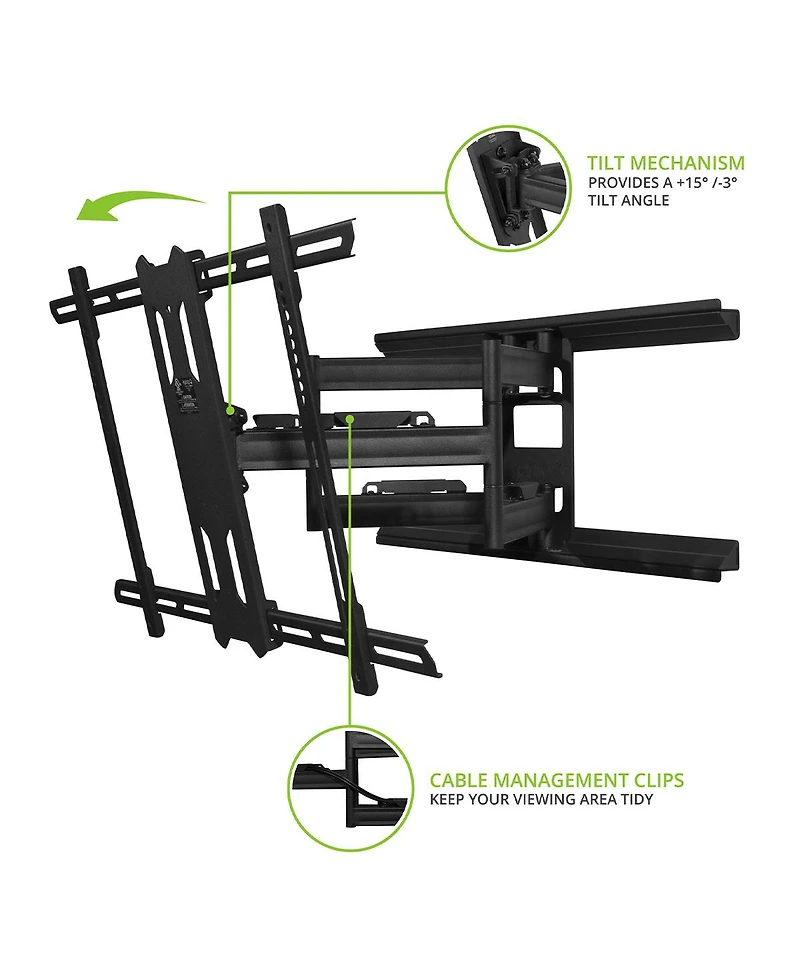 Kanto PDX680 Articulating Full Motion Tv Mount for 39" - 80" Tv