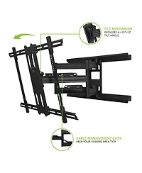 Kanto PDX680 Articulating Full Motion Tv Mount for 39" - 80" Tv