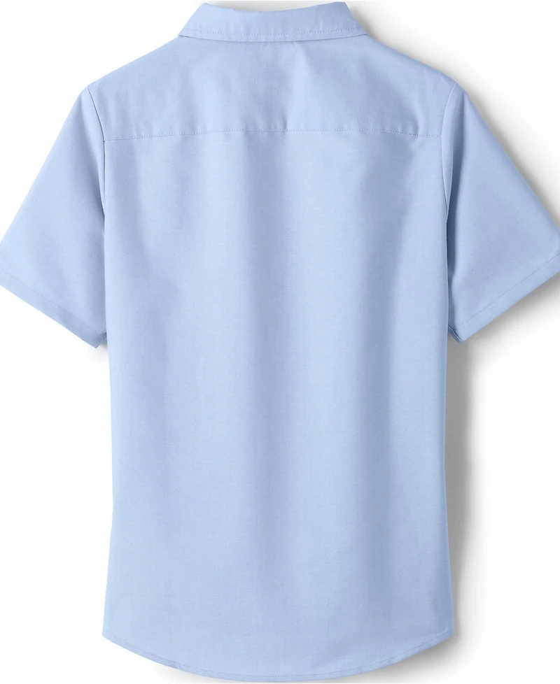 Lands' End Big Girls Short Sleeve Oxford Dress Shirt