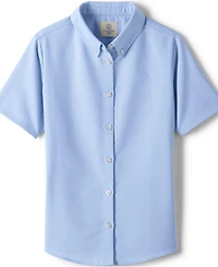 Lands' End Big Girls Short Sleeve Oxford Dress Shirt