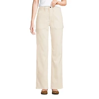 Lands' End Women's Recycled Denim High Rise Straight Leg Utility Jeans