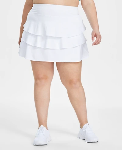 Id Ideology Plus Flounced Active Skort, Created for Macy's