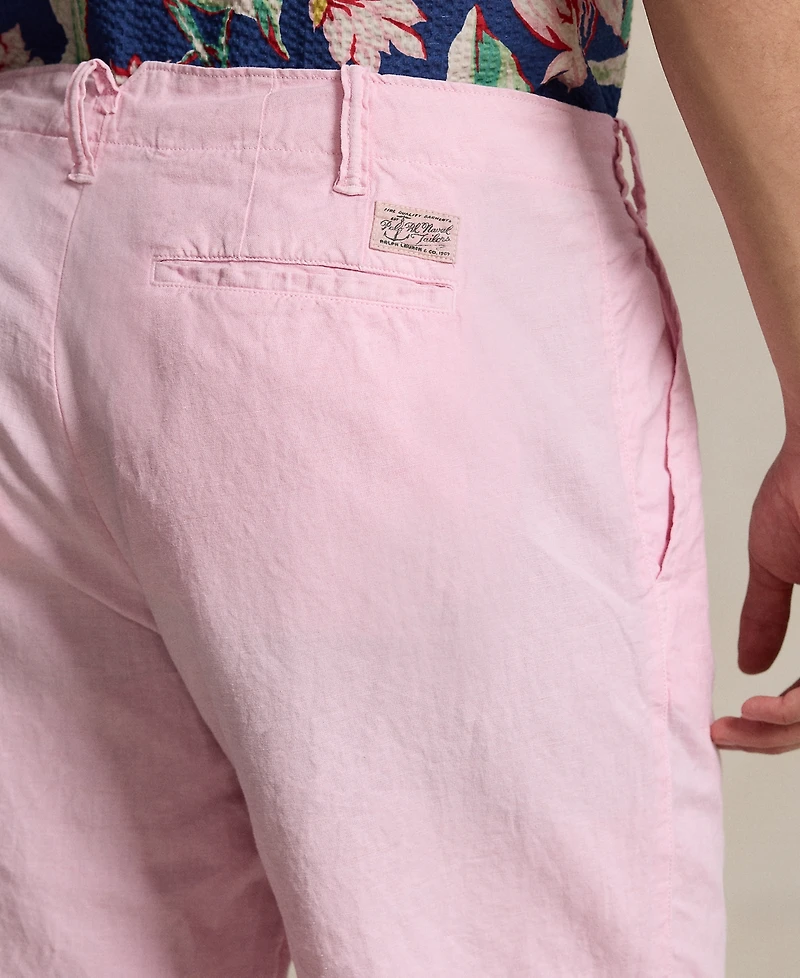 Polo Ralph Lauren Men's 8.5" Straight-Fit Linen Cotton Chino Shorts