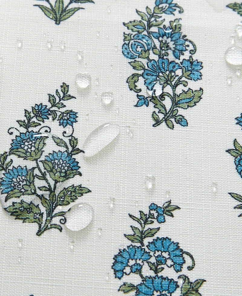 Tropez Block Print Stain Water Resistant Indoor and Outdoor Placemats, Set of 4, 13" x 19"