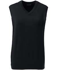 Lands' End Women's Cotton Modal Fine Gauge Sweater Vest
