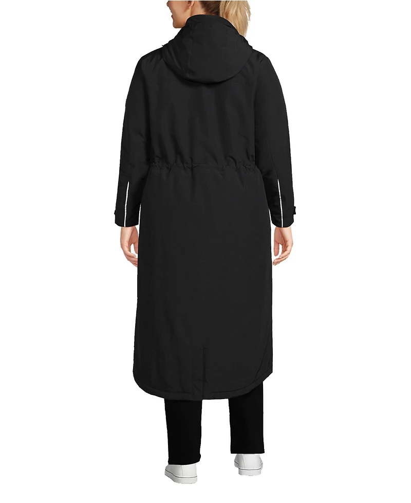 Lands' End Plus Squall Waterproof Insulated Winter Stadium Maxi Coat