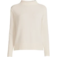 Lands' End Women's Cashmere Funnel Neck Sweater