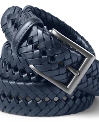 Lands' End Men's Big Leather Braid Belt