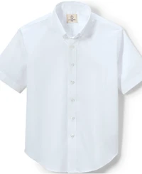Lands' End Little Boys Short Sleeve No Iron Pinpoint Dress Shirt