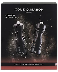 Cole Mason London 7" Wooden Salt & Pepper Mill Gift Set
