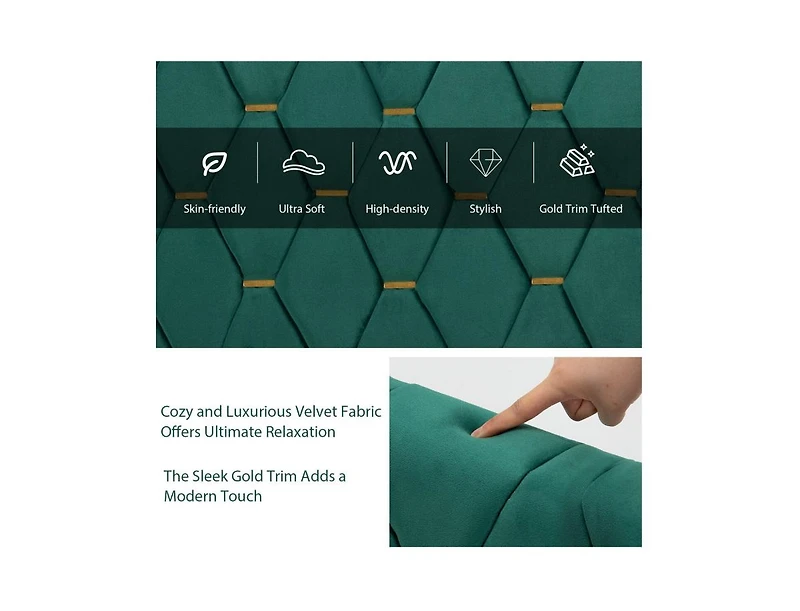 Upholstered Platform Bed Frame with Adjustable Headboard