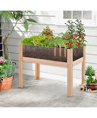 Slickblue Wooden Raised Garden Bed For Garden Decor
