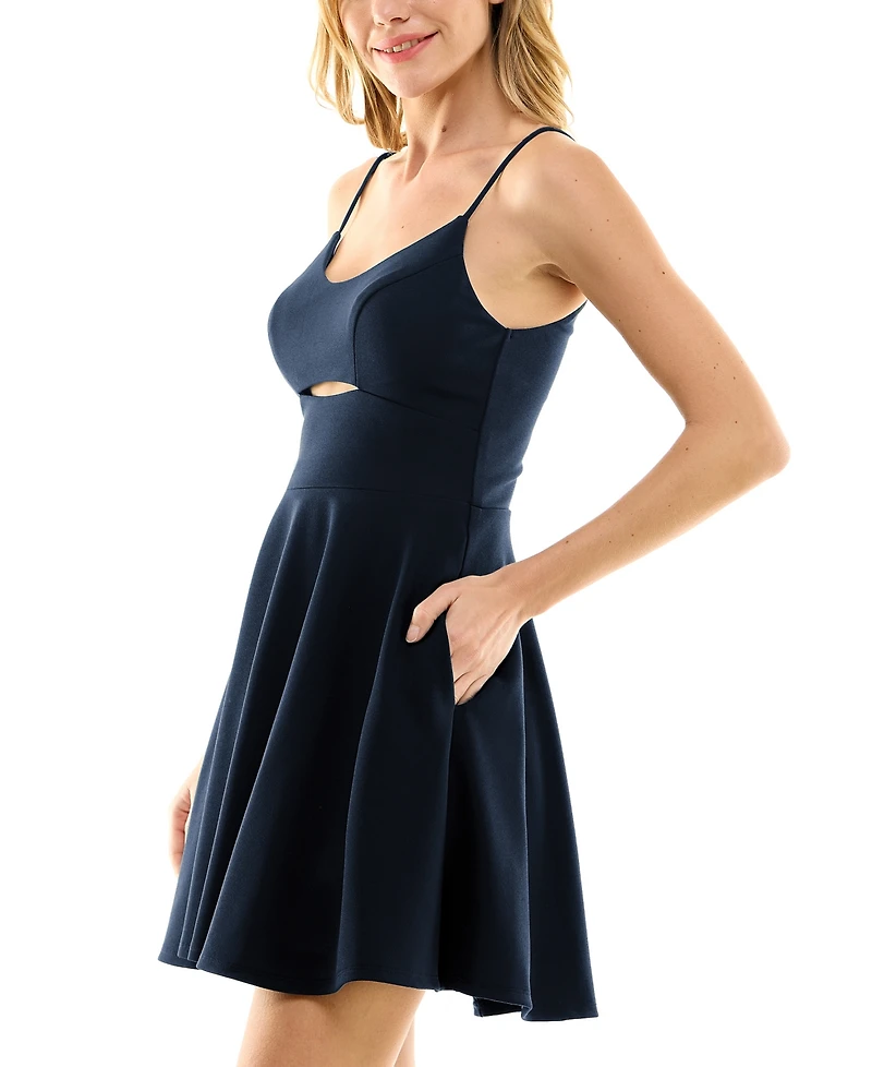 City Studios Juniors' Cutout Midriff Party Dress