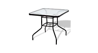 Slickblue Patio Square Table Steel Frame Dining Table