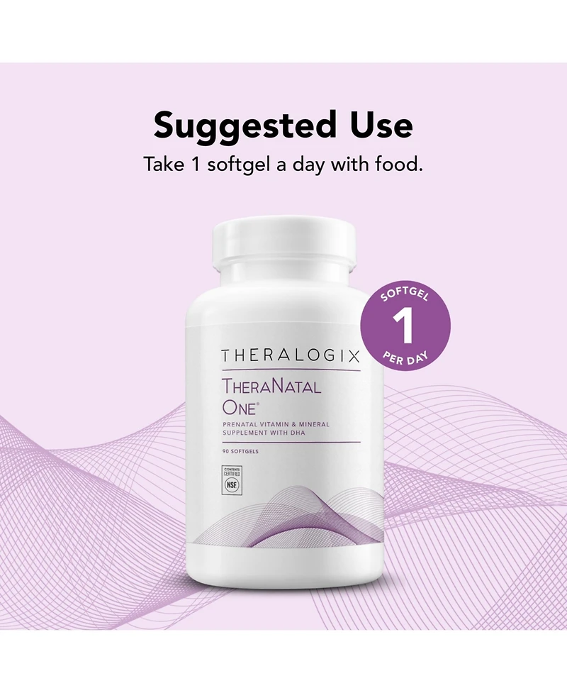 Theralogix TheraNatal One Prenatal Vitamins for Women